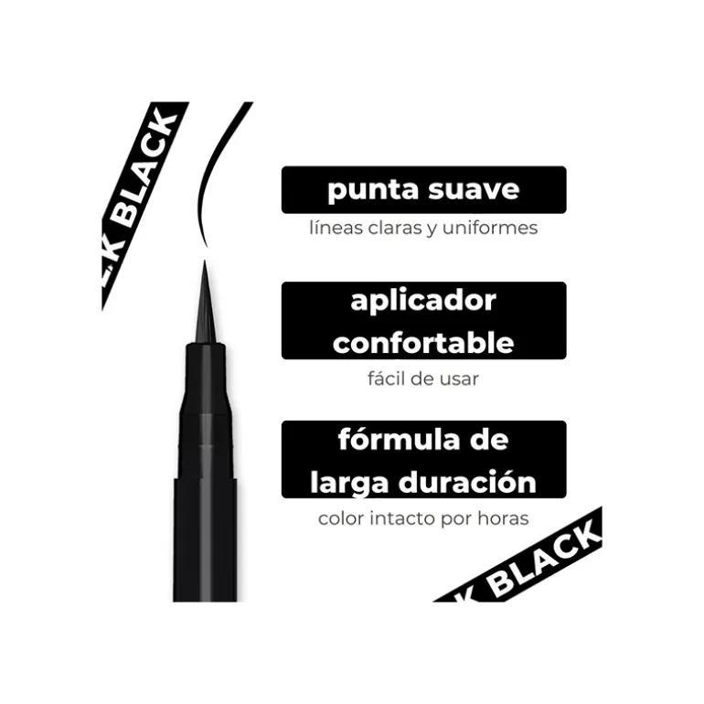 Black Eyeliner With Soft Brush