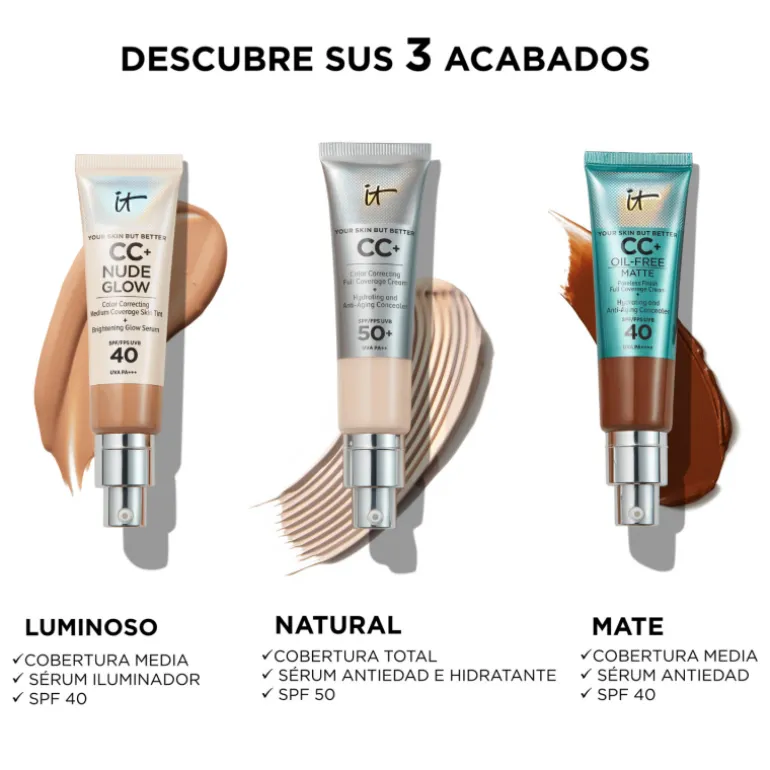 IT COSMETICS CC+ CREAM BASE DE MAQUILLAJE CON SPF50+
