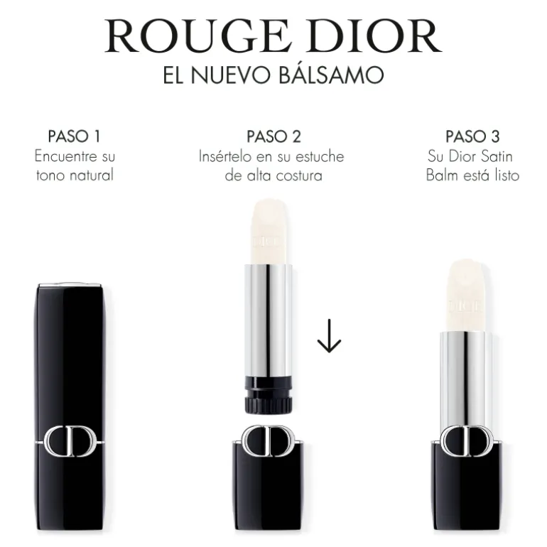 ROUGE DIOR BALM RECARGABálsamo de labios universal - 95 % de ingredientes de origen natural - tratamiento floral hidratante - recargable