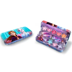 SET FROZEN PLUMIER METALICO 3 PISOS MAQUILLAJE
