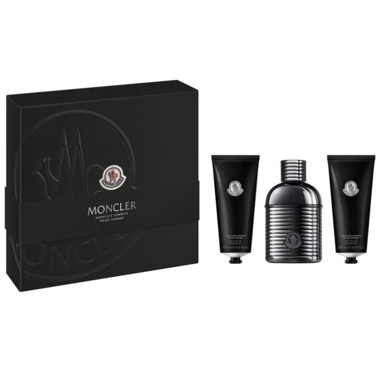 Set Moncler Sunrise Pour Homme Eau de Parfum con Shower Gel y Shampoo
